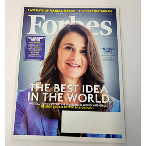 Forbes Magazine December 14 2015 Melinda Gates Best Idea In The World Cover
